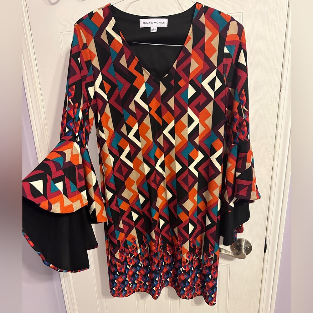 Emma & Michele Aztec geometric design dress